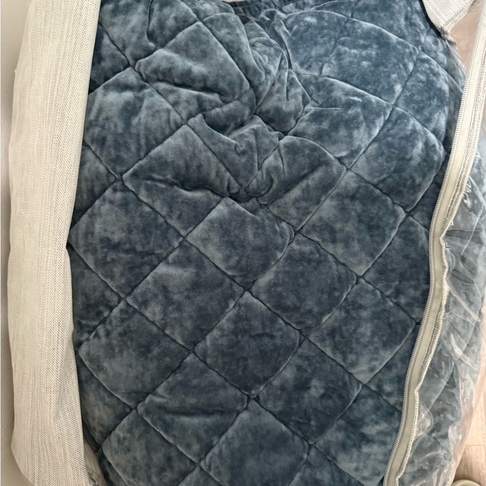 Threshold Diamond Stitch Navy Quilt Blue